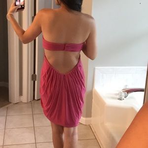 BCBG pink backless dress
